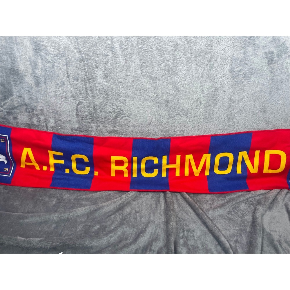 Ted Lasso AFC Richmond Soccer Scarf Red Blue Striped Knit Fan Scarf World Cup